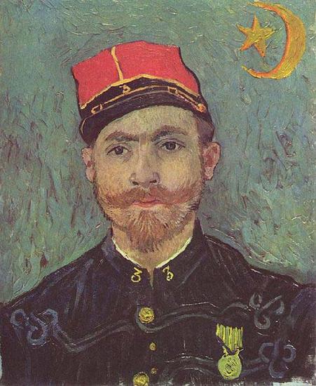 Vincent Van Gogh Portrait of Paul-Eugene Milliet, Second Lieutenant of the Zouaves oil painting image